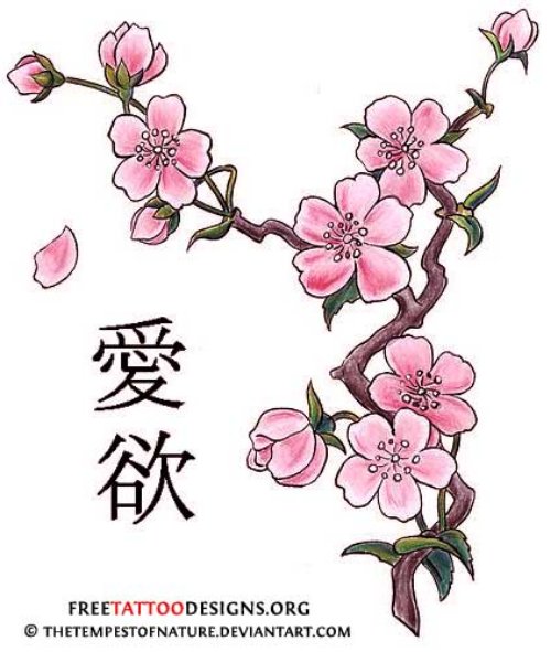 Cherry Blossom Tattoos Design Flash By  The Tempest Of Nature